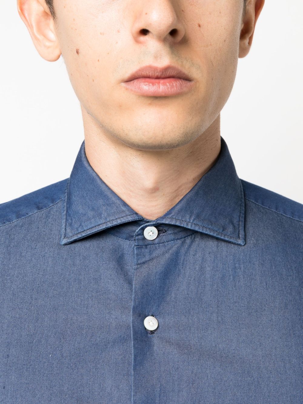 Finamore 1925 Napoli Regular fit denim shirt