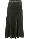 Gold Hawk Velvet long skirt