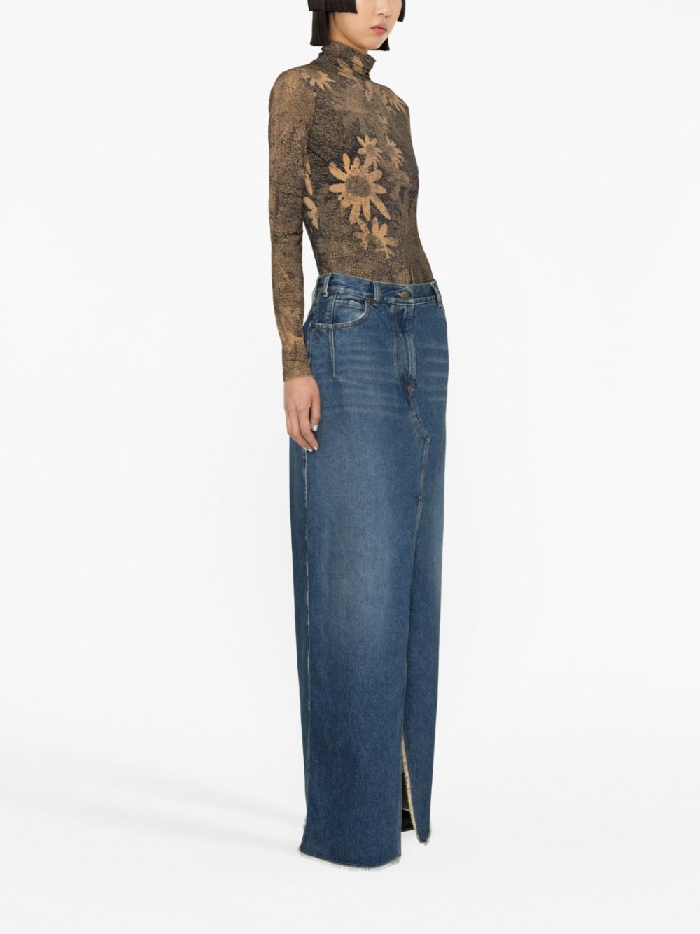 Darkpark Emma denim long skirt