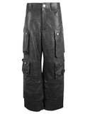 Fermas.Club Leather cargo pants