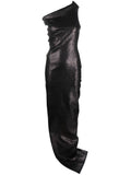 Rick Owens Embroidered denim long dress