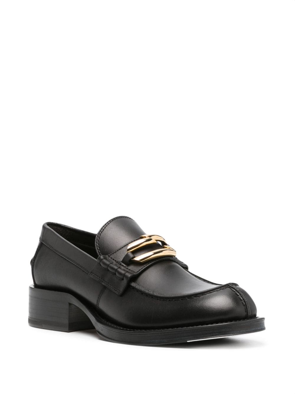 Lanvin Black Medley Leather Loafers