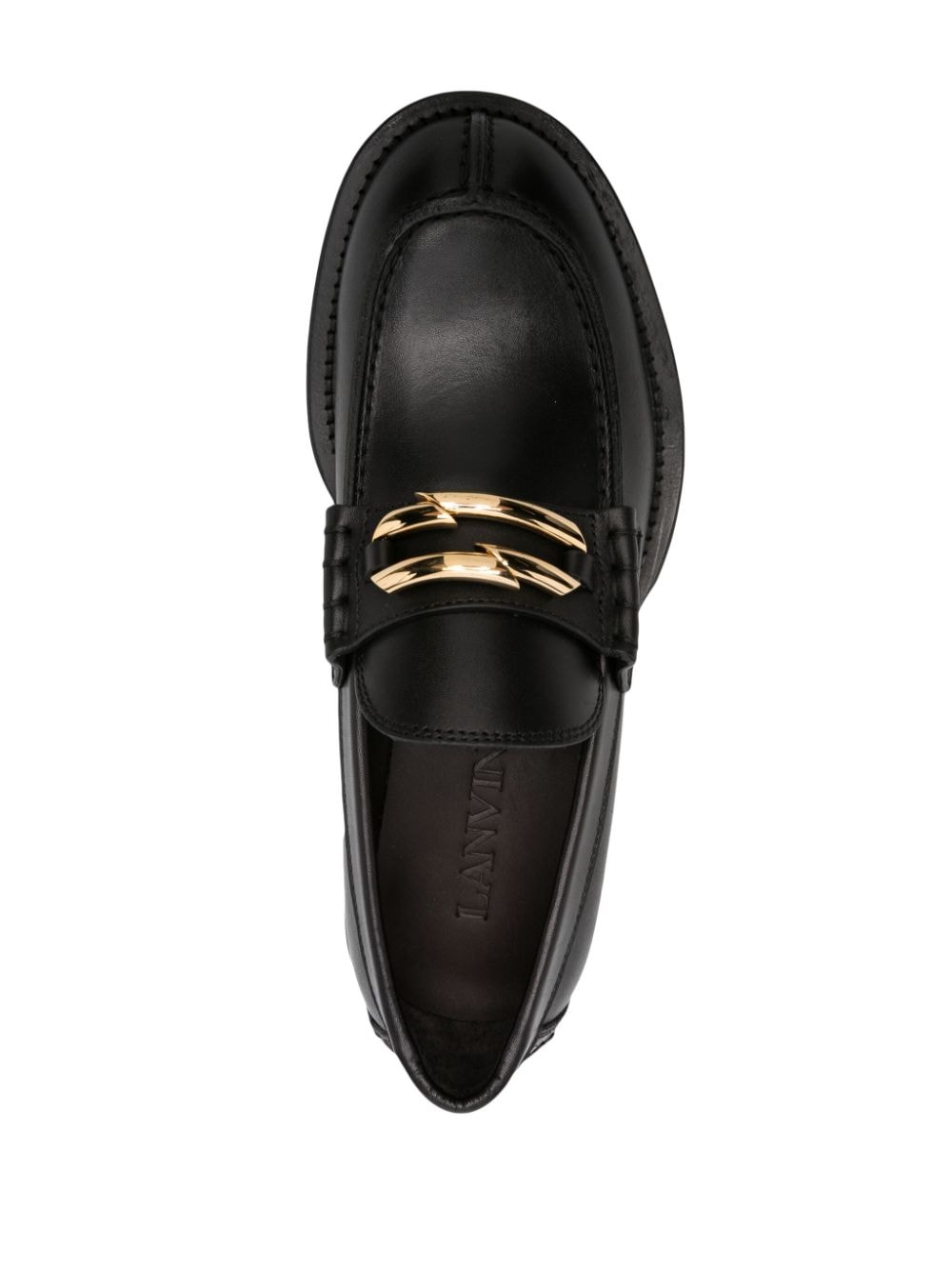 Lanvin Black Medley Leather Loafers