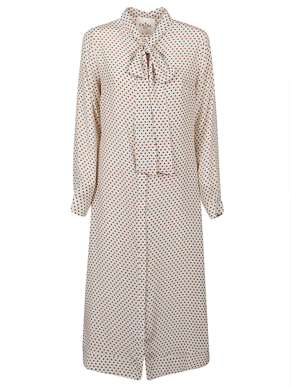 Crida Polka dot silk midi dress