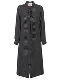 Crida Polka dot silk midi dress