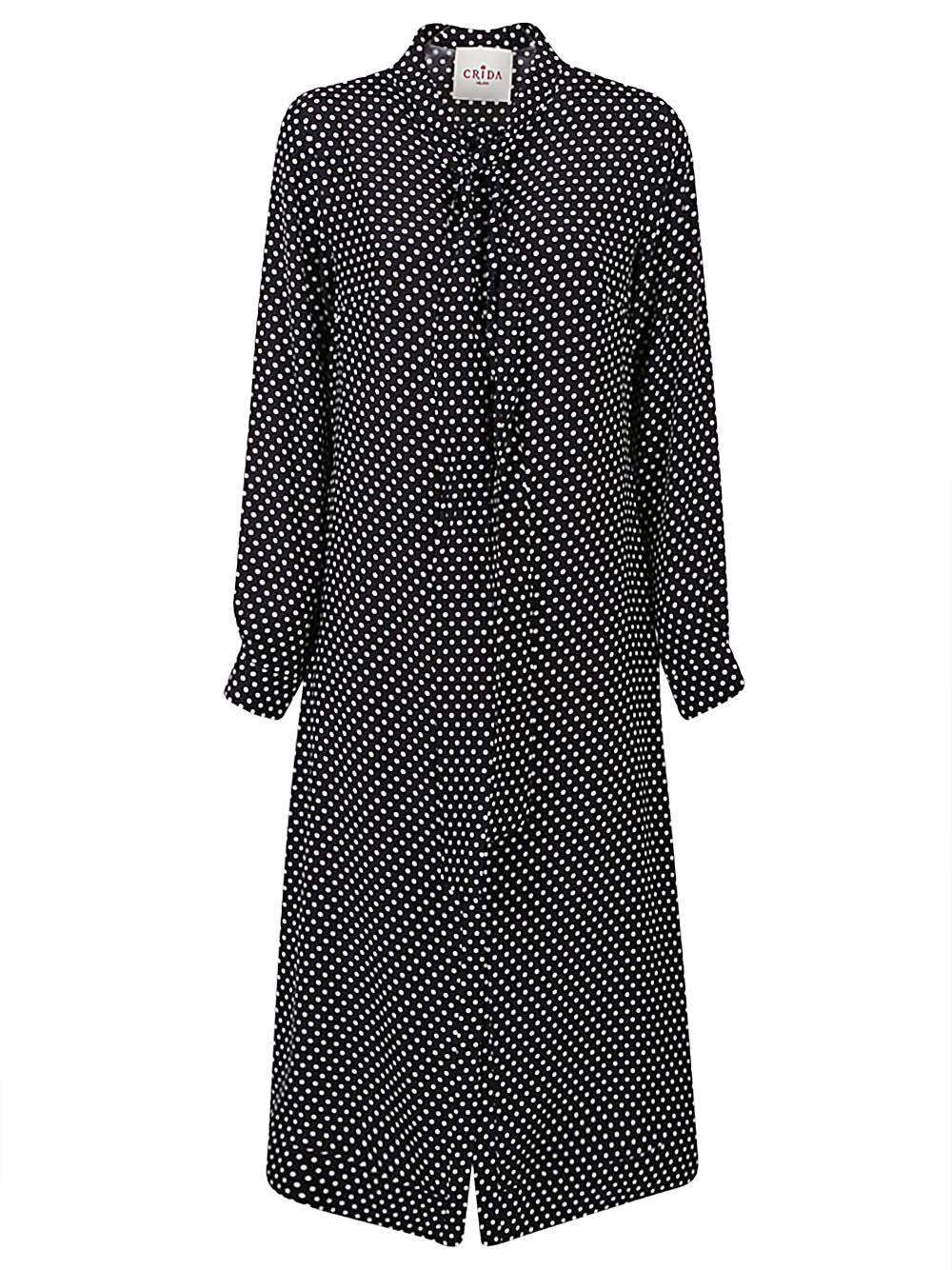 Crida Polka dot silk midi dress