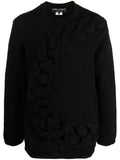Homme Plus Cable-knit crewneck sweater