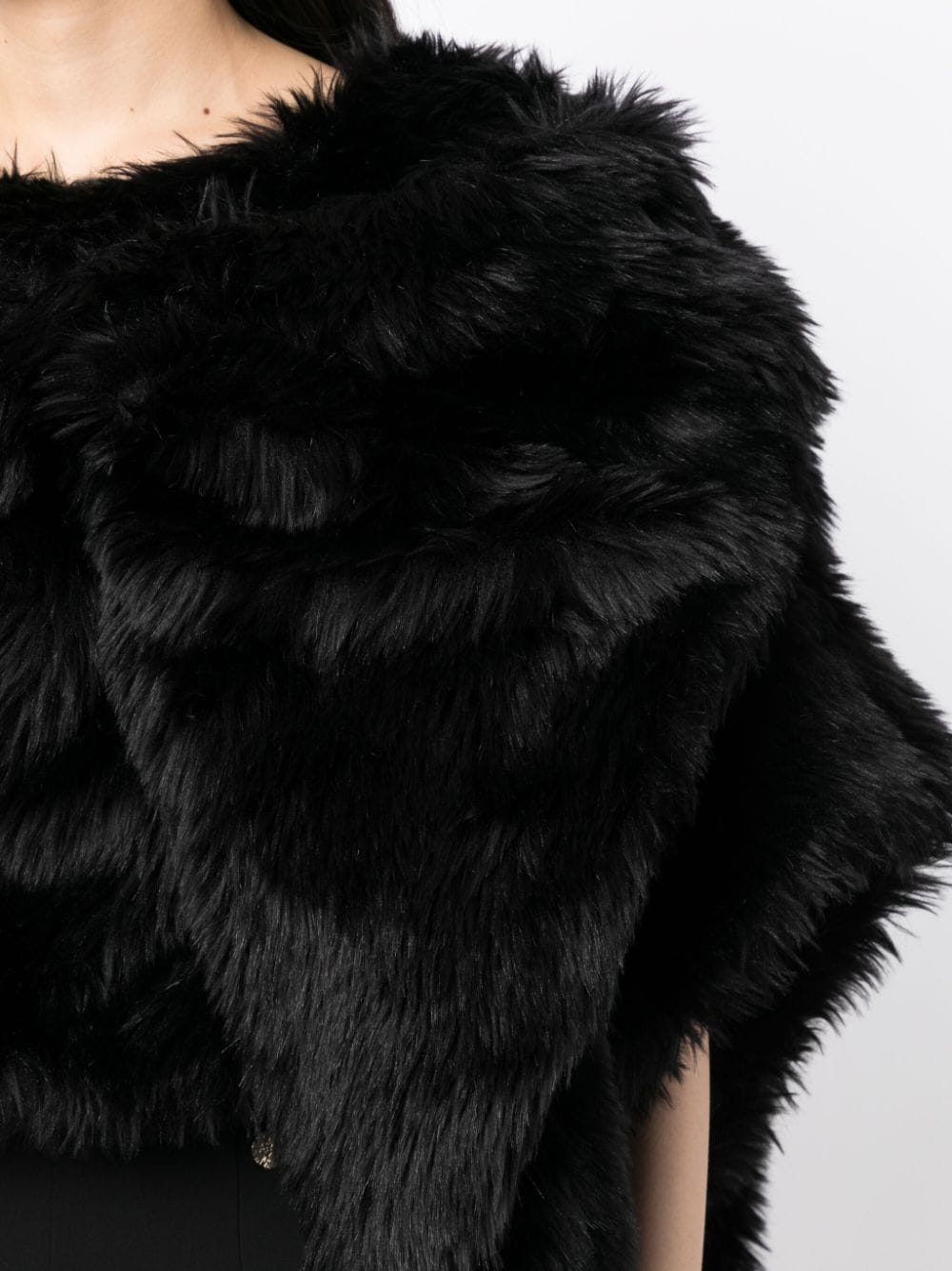 Comme Des Garcons Fur-design cropped blouse