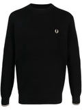 Fred Perry Conscious Criteria page Logo cotton crewneck jumper