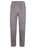 Via Masini 80 Elastic waist suede trousers