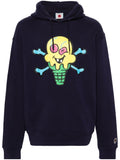 Icecream Cones&Bones printed hoodie