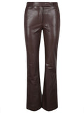 True Royal Faux leather flared trousers
