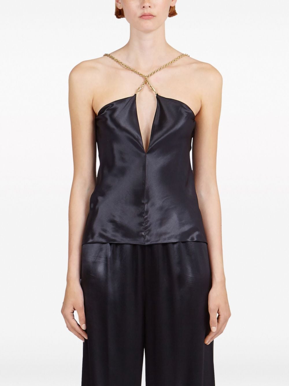 Ferragamo Satin sleeveless top