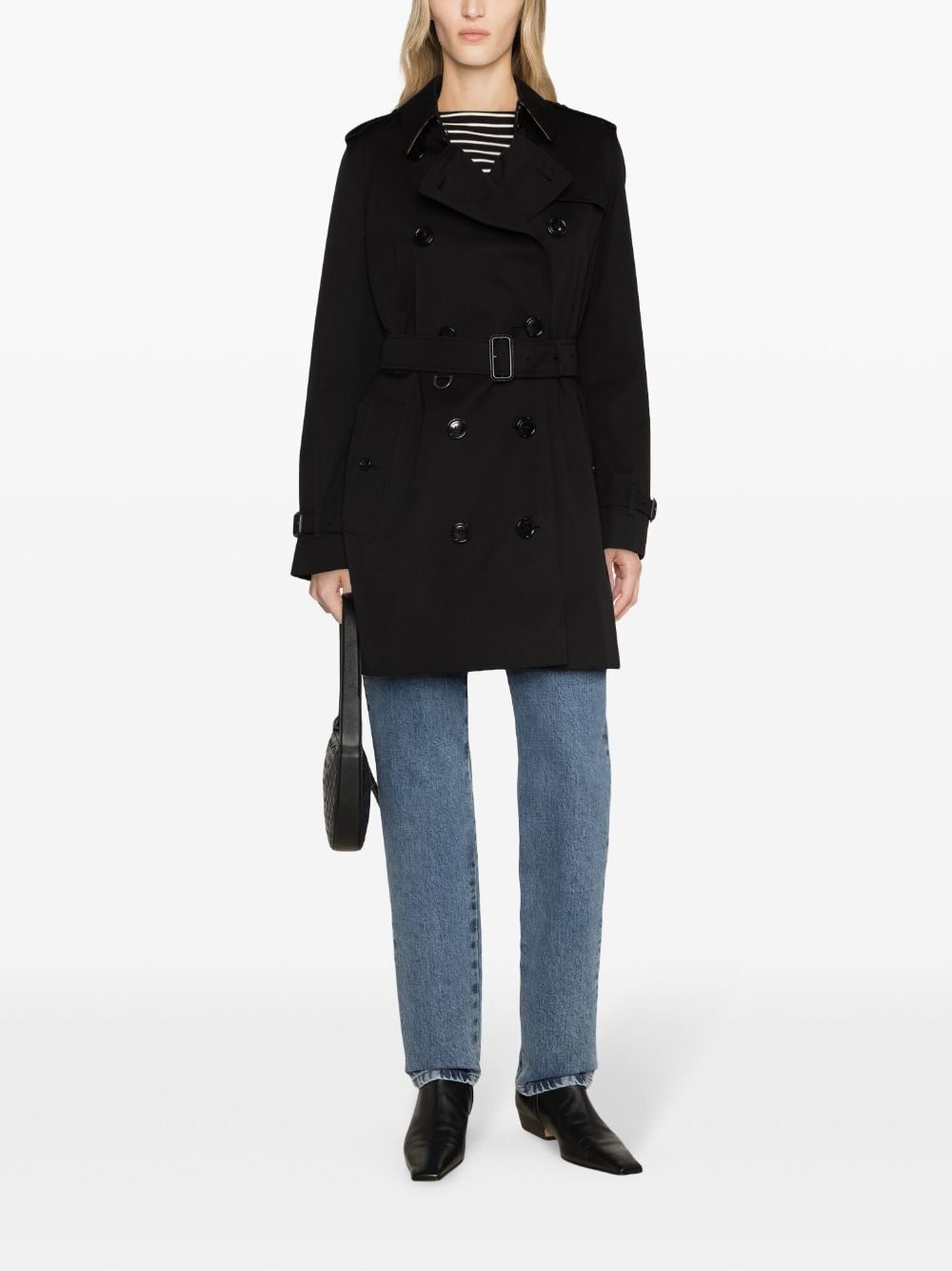 Burberry Vintage Check-pattern lining mid-length Kensington cotton trench coat