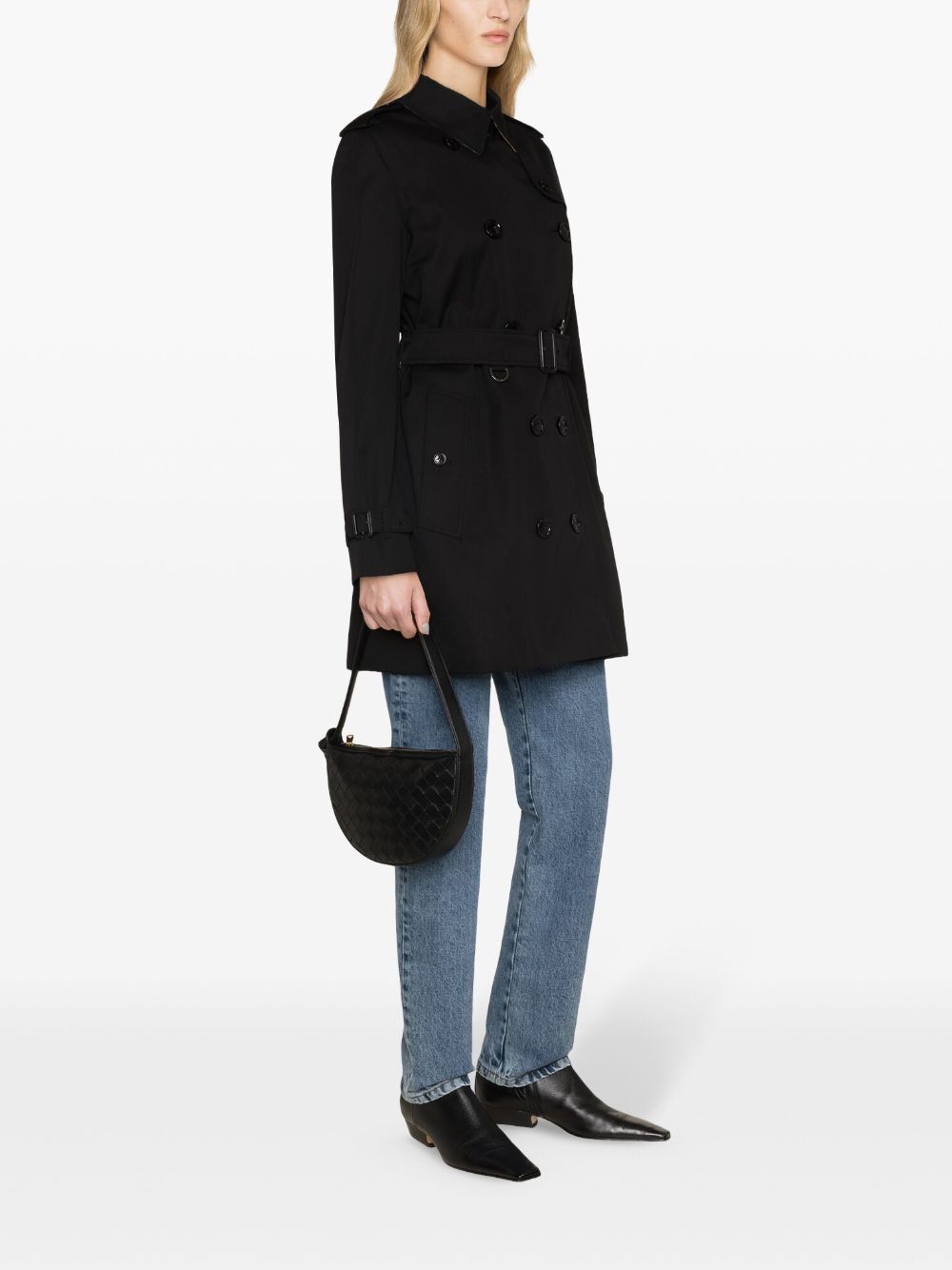 Burberry Vintage Check-pattern lining mid-length Kensington cotton trench coat