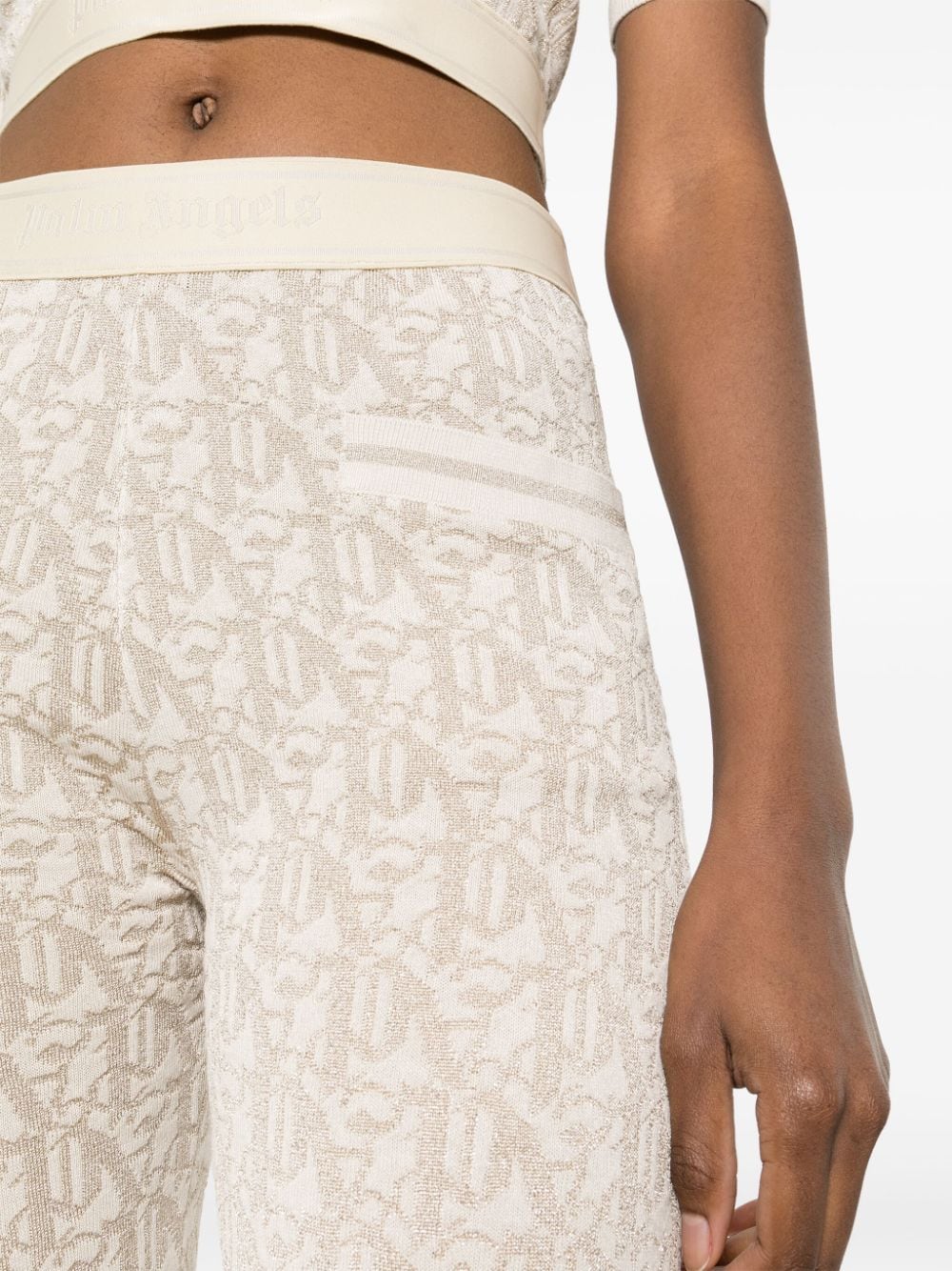 Palm Angels Monogram jacquard knit trousers