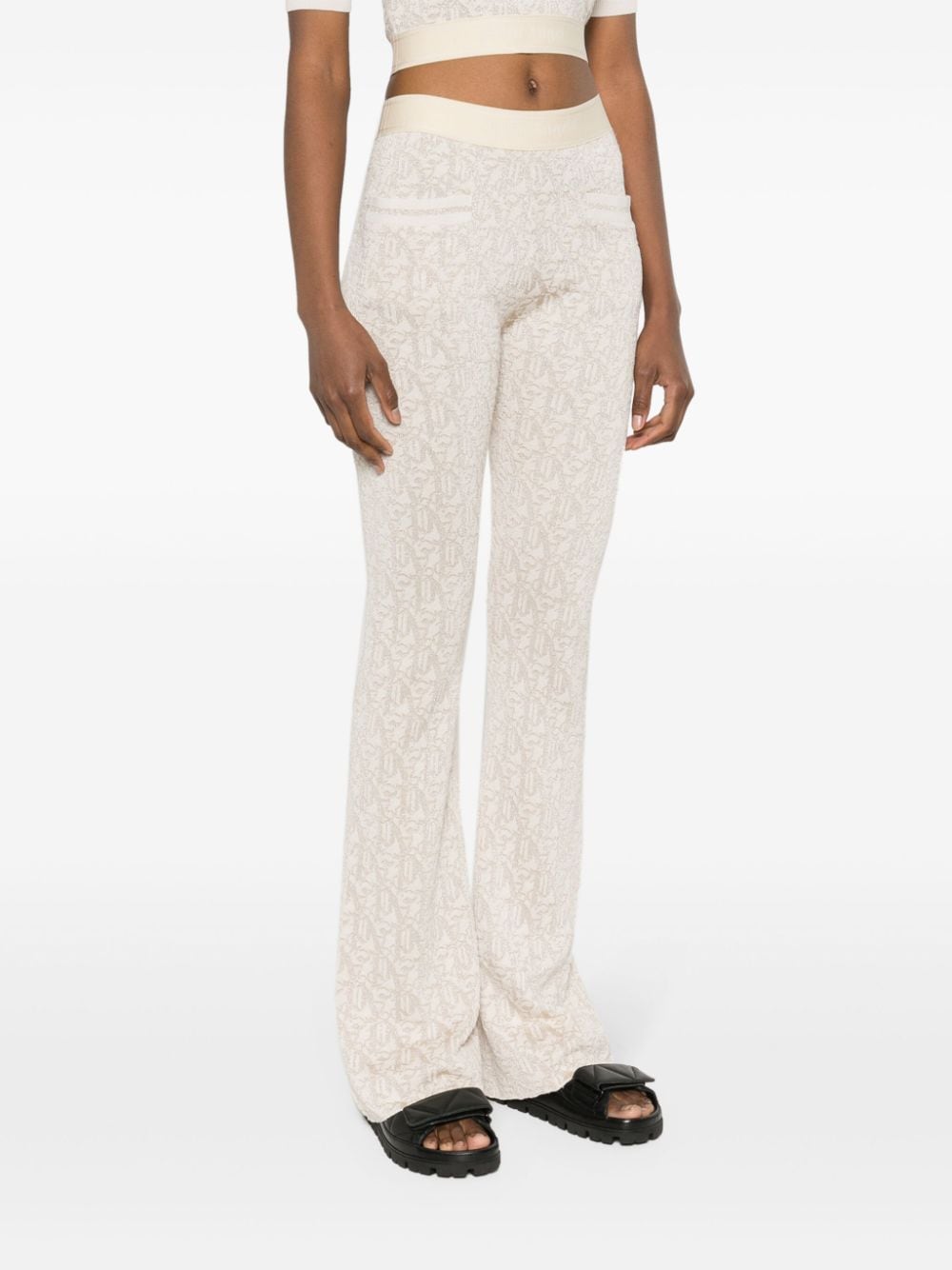 Palm Angels Monogram jacquard knit trousers