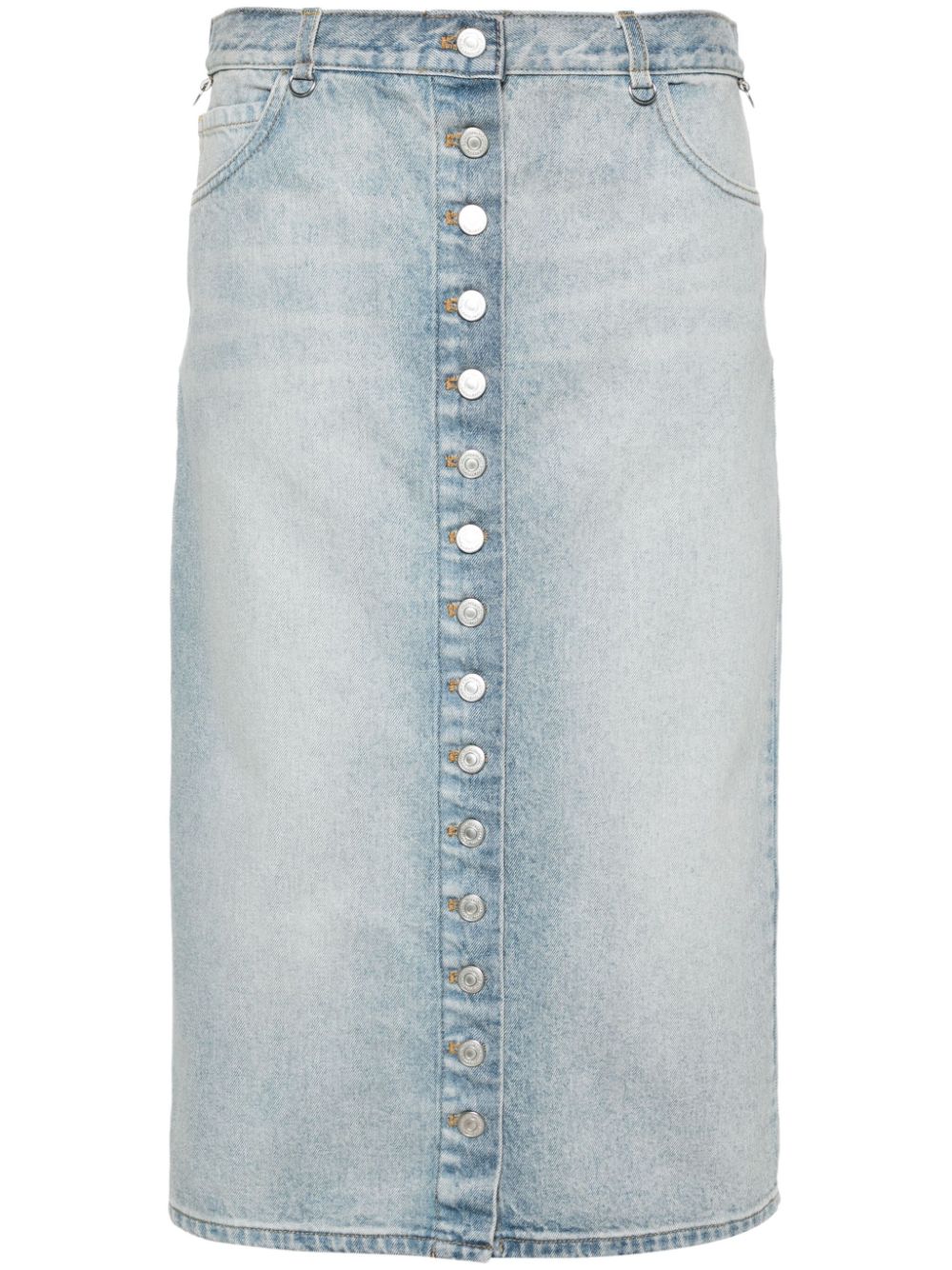 Courreges Pre Denim midi skirt