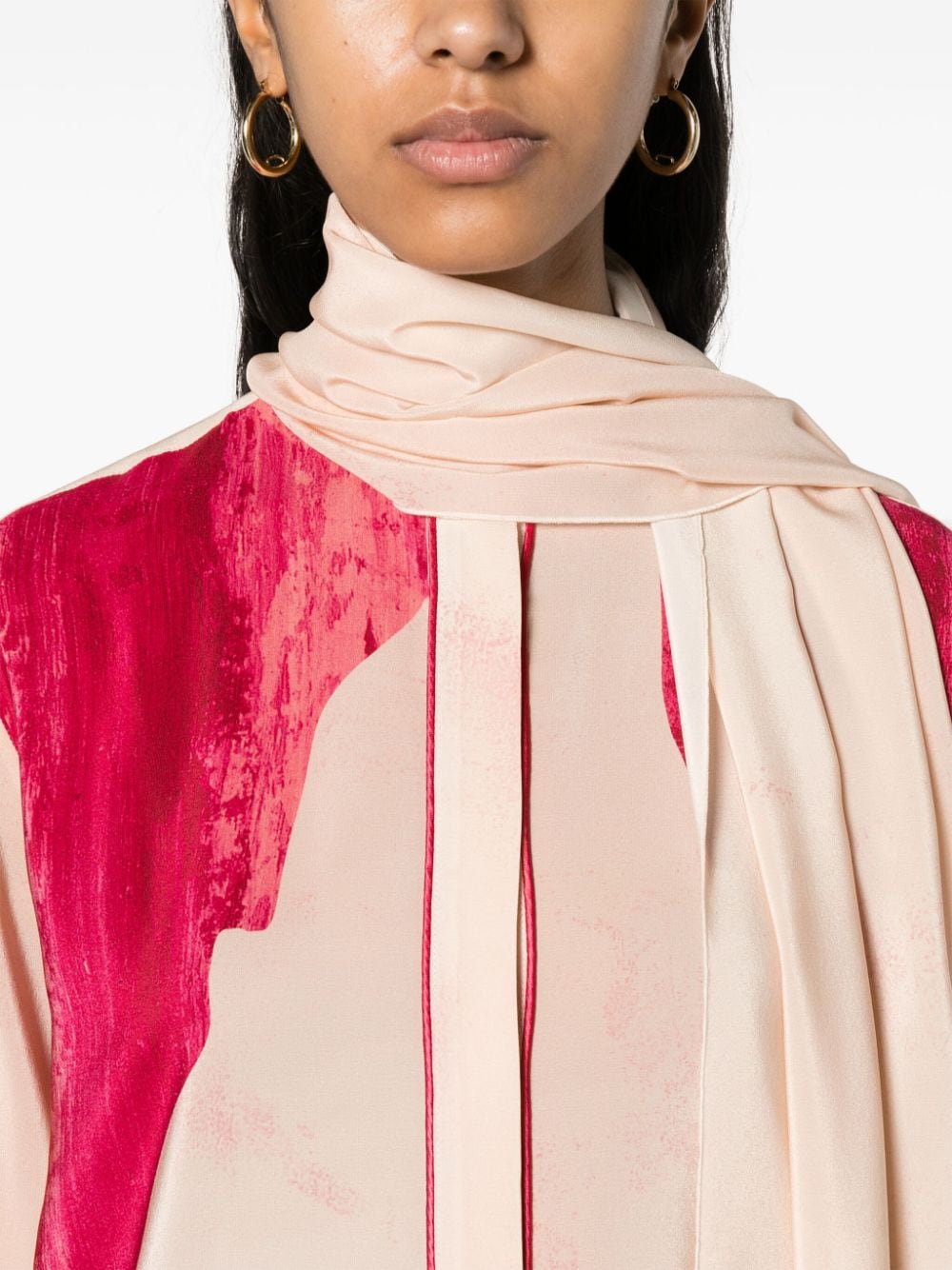 F.R.S . Printed crepe de chine shirt