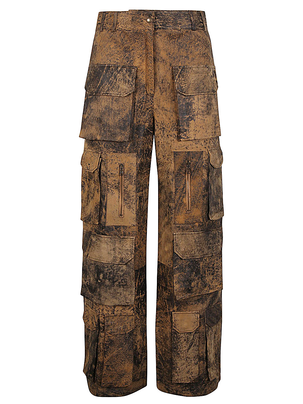 Fermas.Club Leather cargo trousers