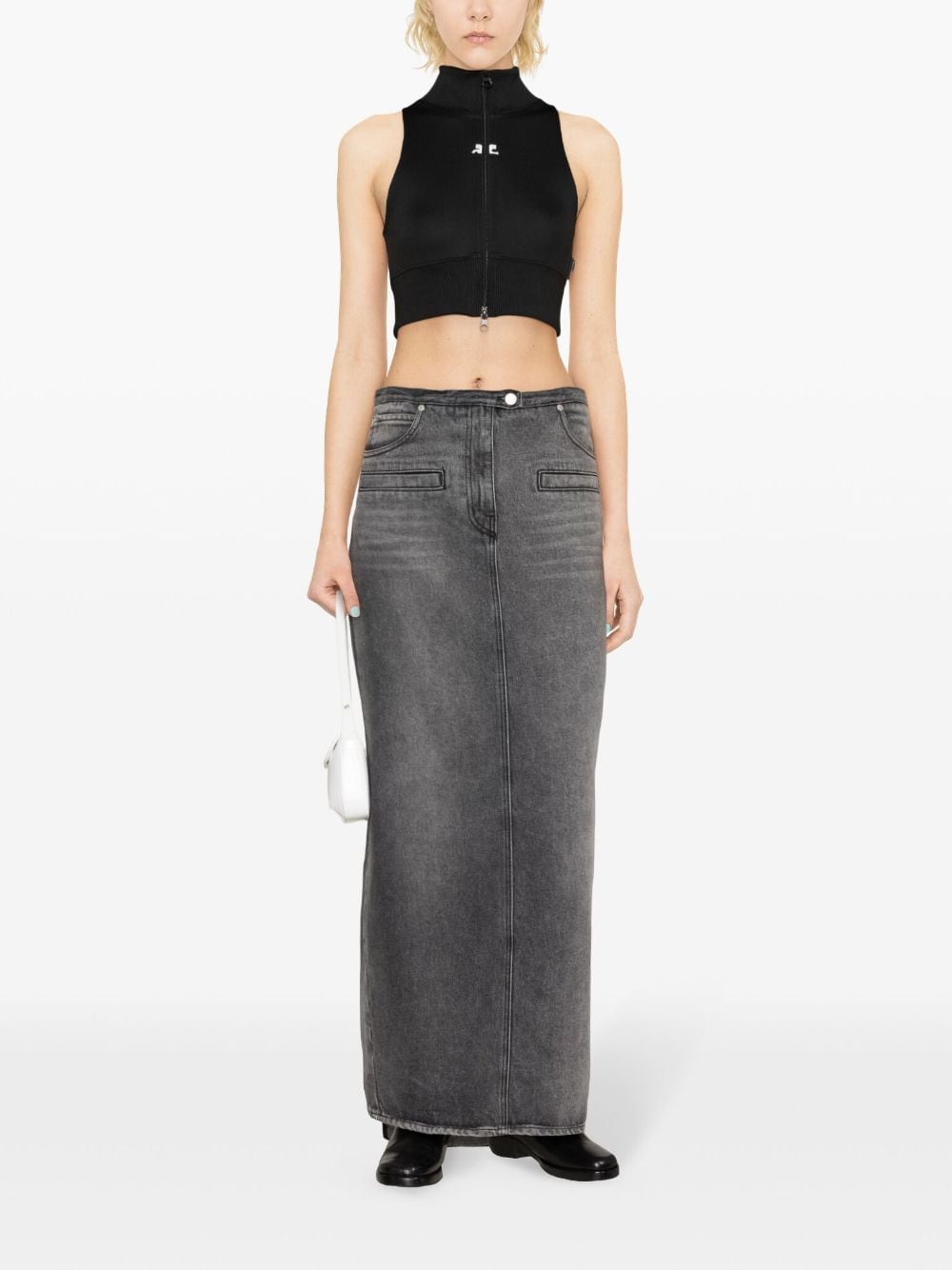 Courreges Pre Cropped track vest