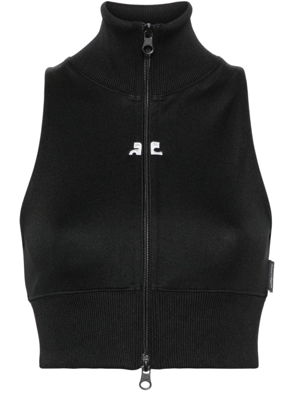 Courreges Pre Cropped track vest