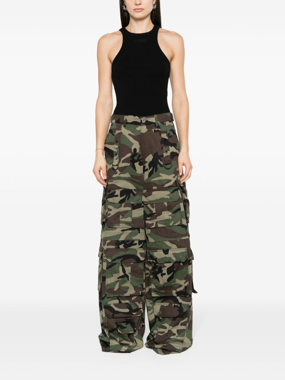 Vetements Logo cotton tank top