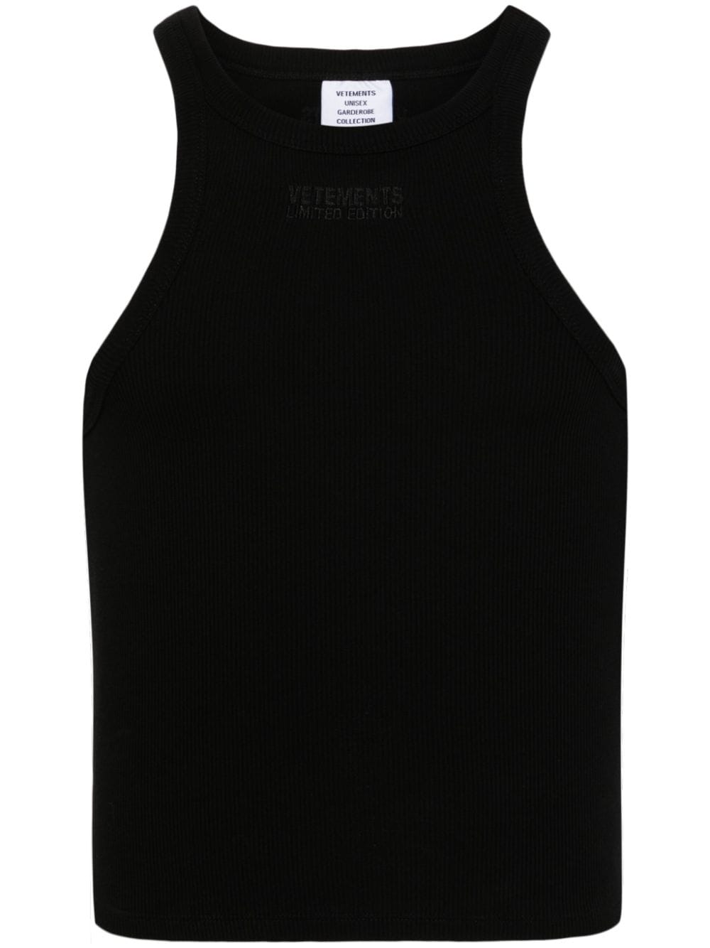 Vetements Logo cotton tank top