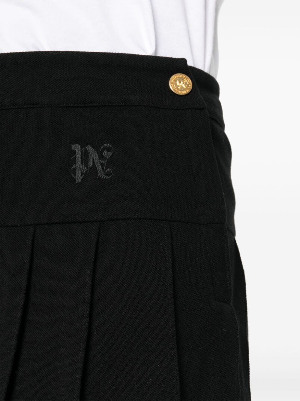 Palm Angels Monogram pleated skirt