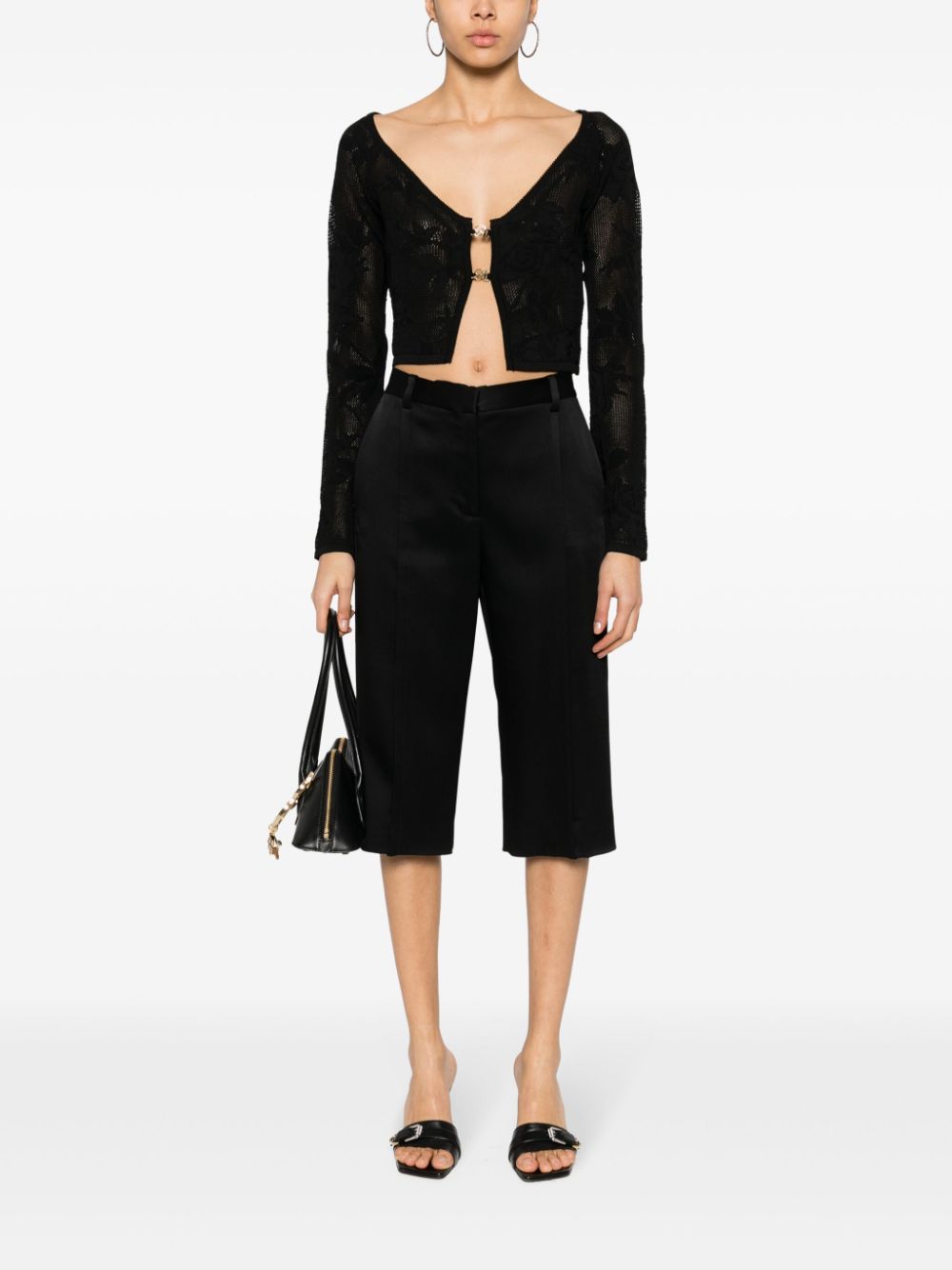 Blumarine Embroidered cropped cardigan