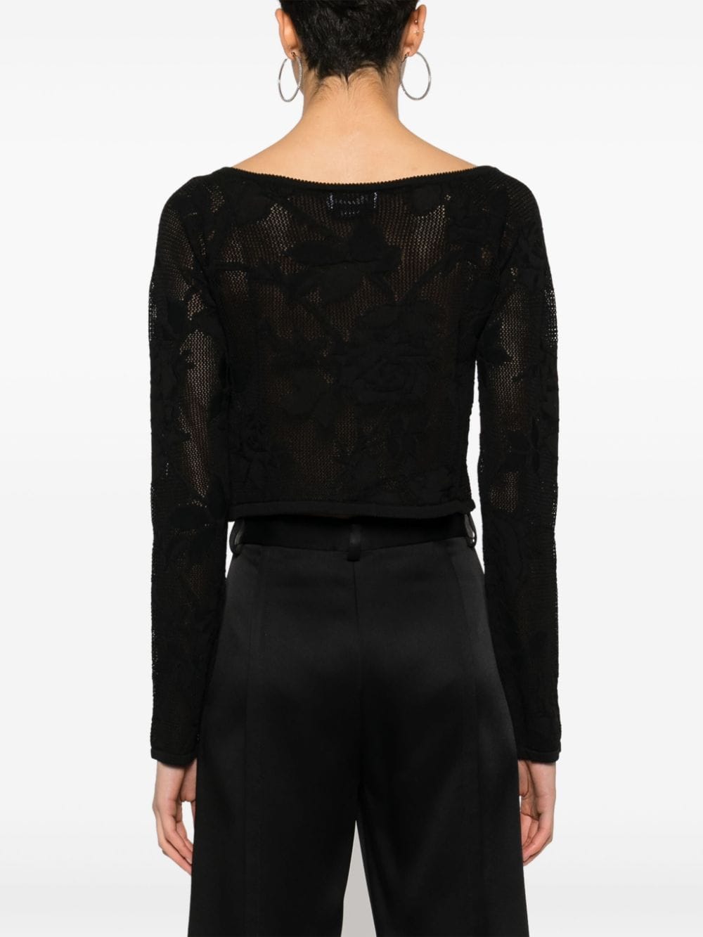 Blumarine Embroidered cropped cardigan
