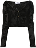 Blumarine Embroidered cropped cardigan