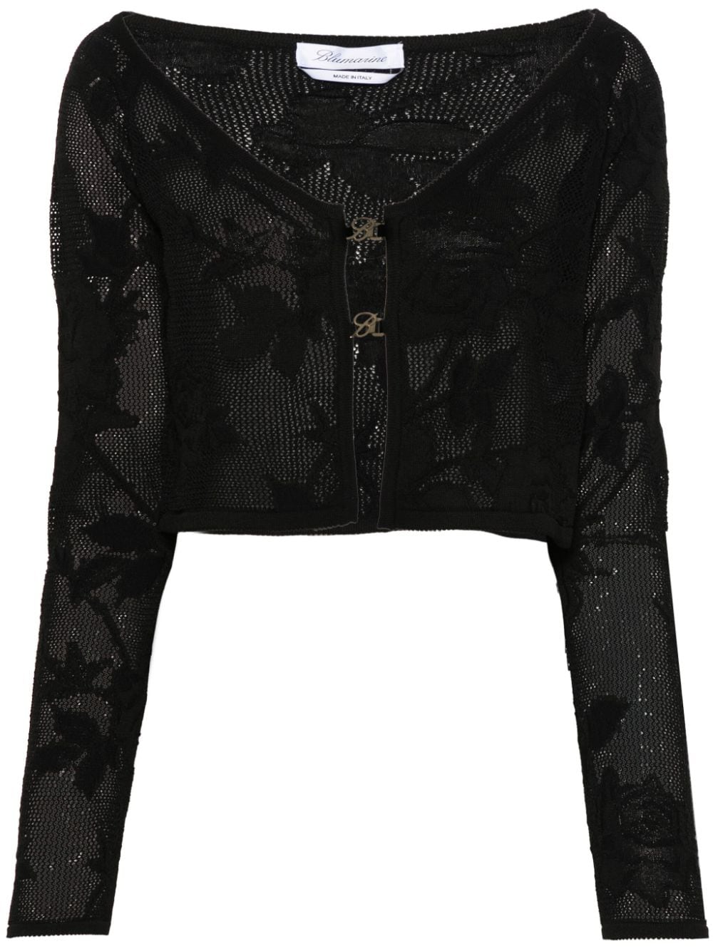 Blumarine Embroidered cropped cardigan