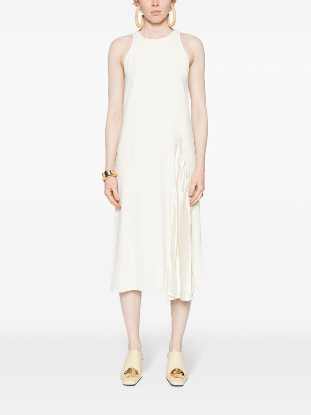 Erika Cavallini Semi-Couture Sleeveless midi dress