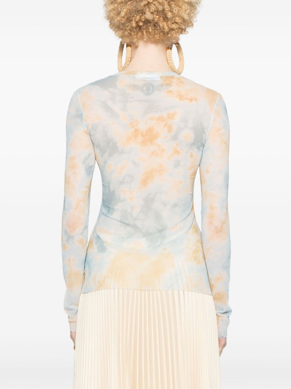 Erika Cavallini Semi-Couture Long sleeve printed t-shirt