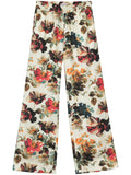 Alberto Biani Printed silk wide-leg trousers