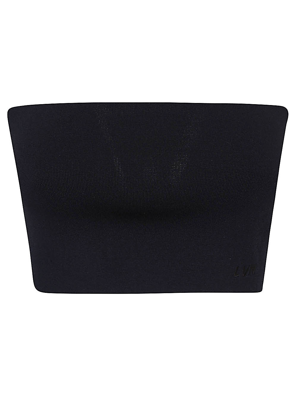Liviana Conti Blue bandeau top with tone-on-tone logo Bandeau top