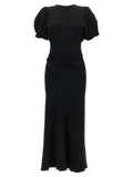 Victoria Beckham Gathered Waist Midi Dress