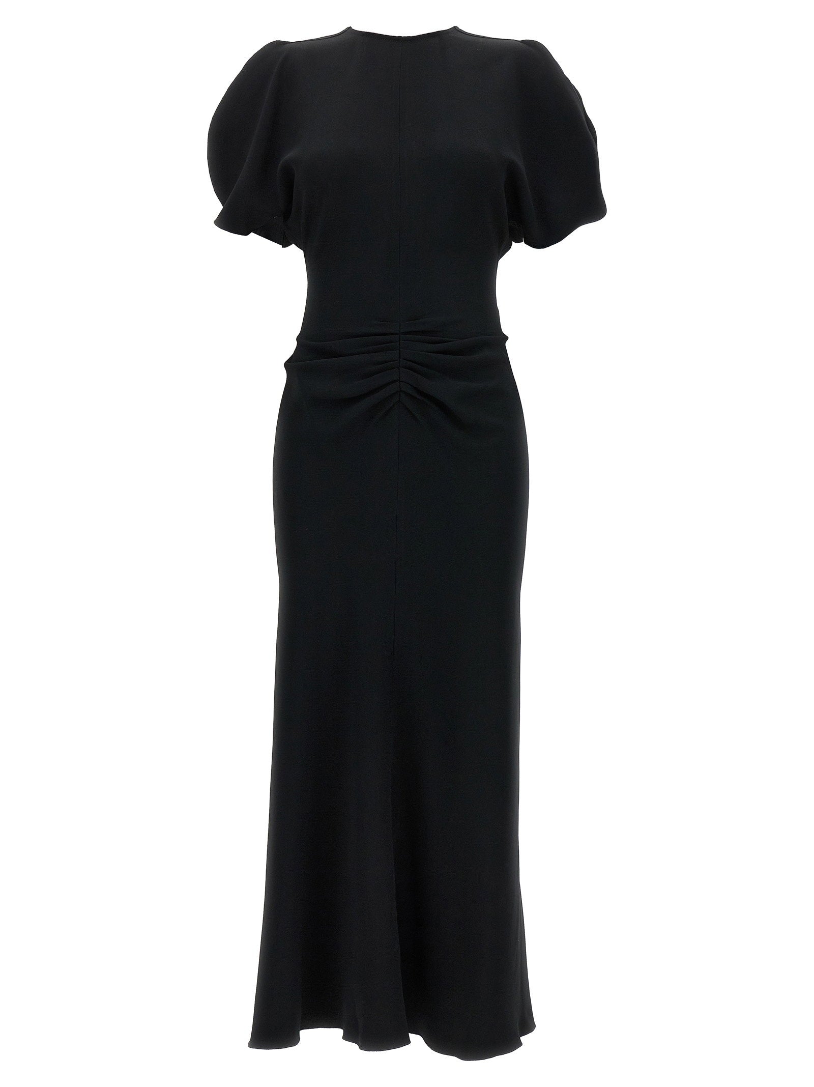 Victoria Beckham Gathered Waist Midi Dress