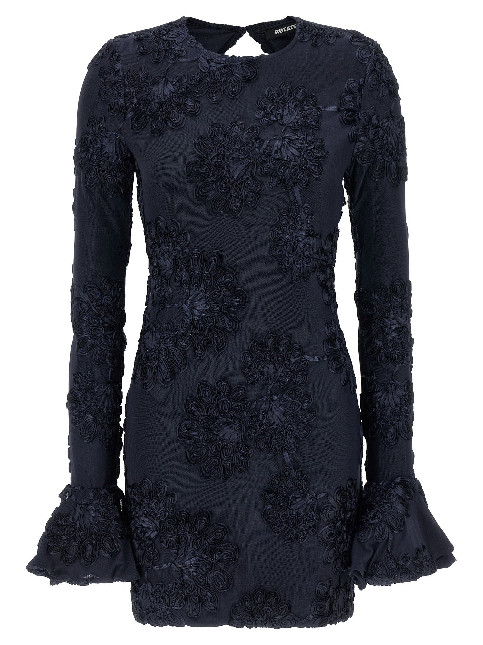 Rotate Birger Christensen 3d Mesh Mini Dress