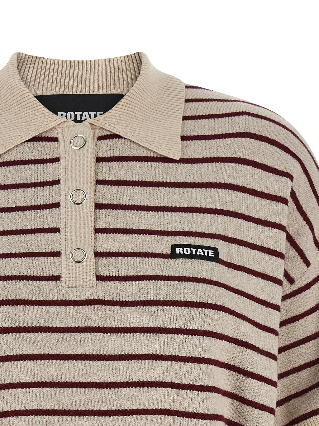 Rotate Birger Christensen Slinky Knit Polo Shirt