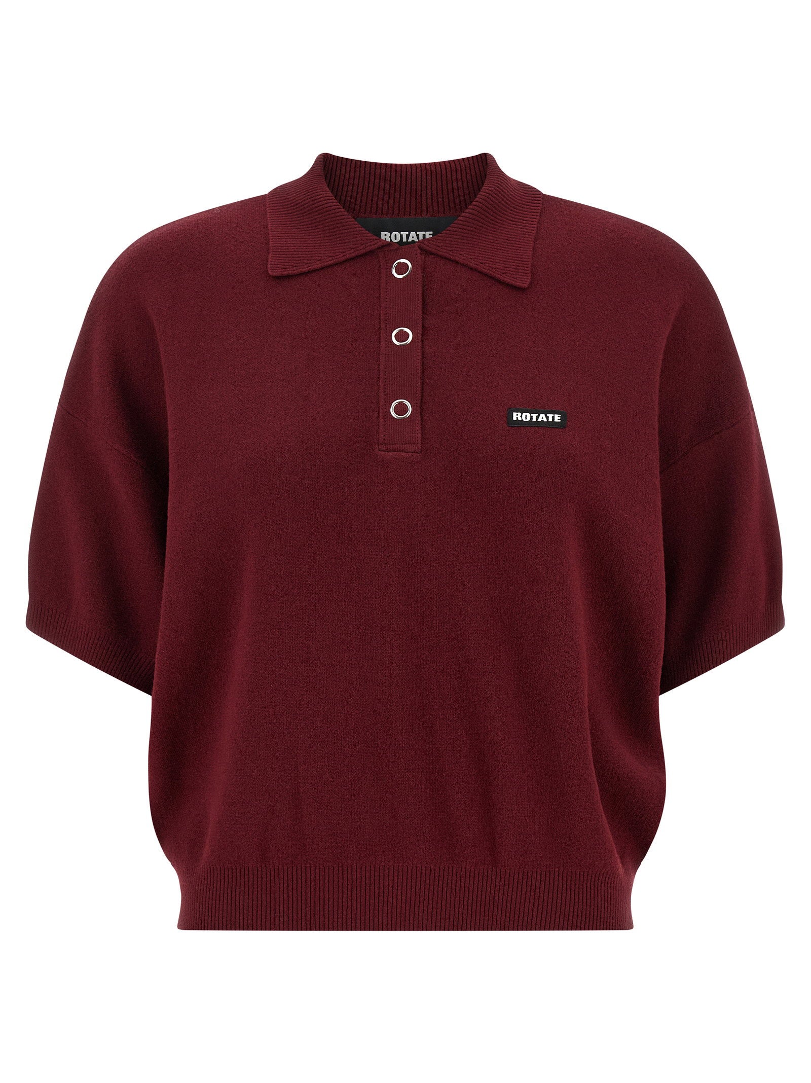 Rotate Birger Christensen Slinky Knit Polo Shirt