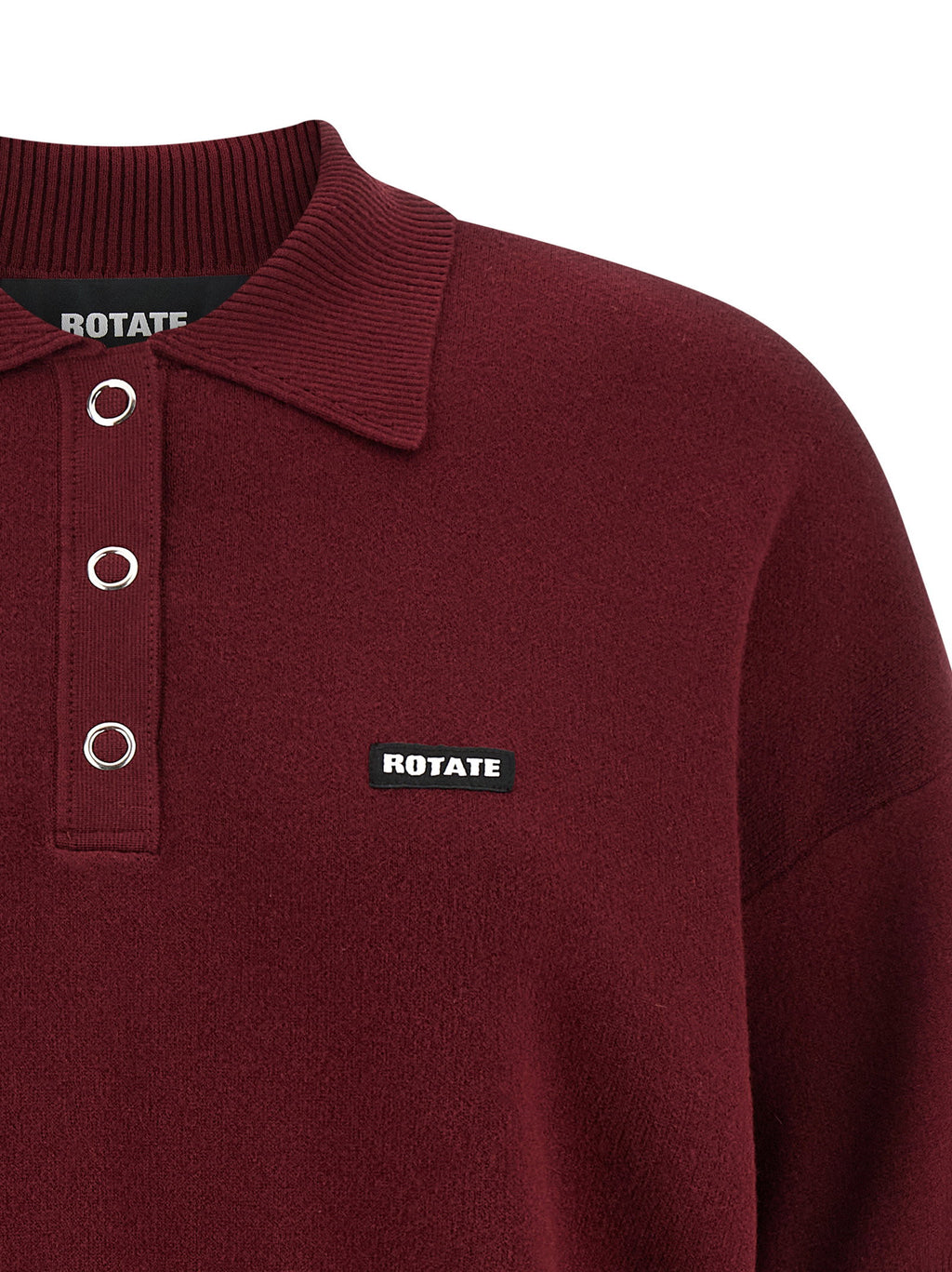 Rotate Birger Christensen Slinky Knit Polo Shirt