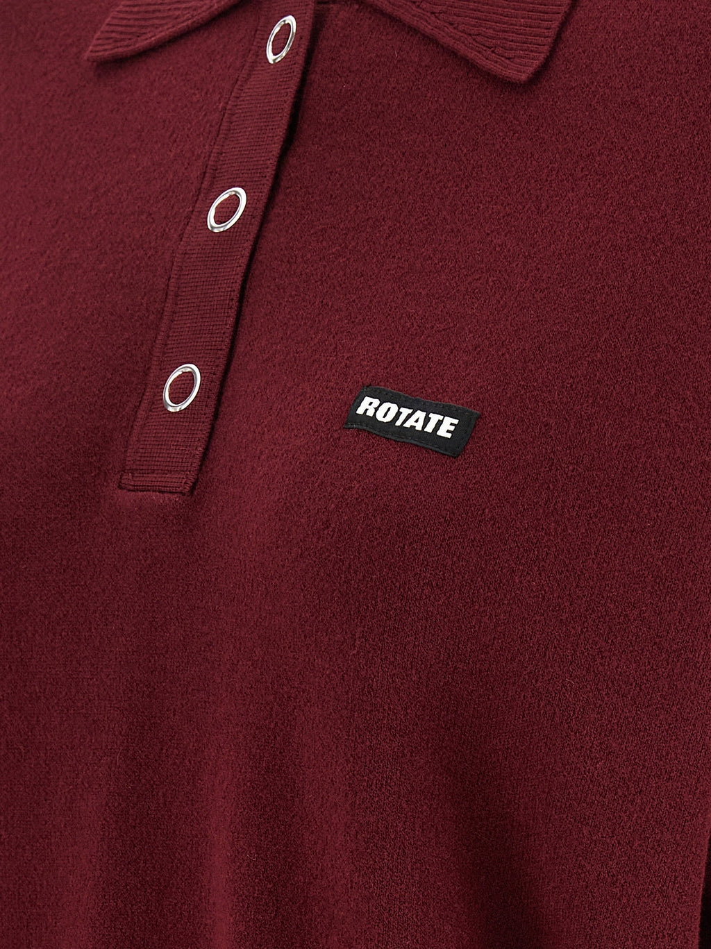 Rotate Birger Christensen Slinky Knit Polo Shirt