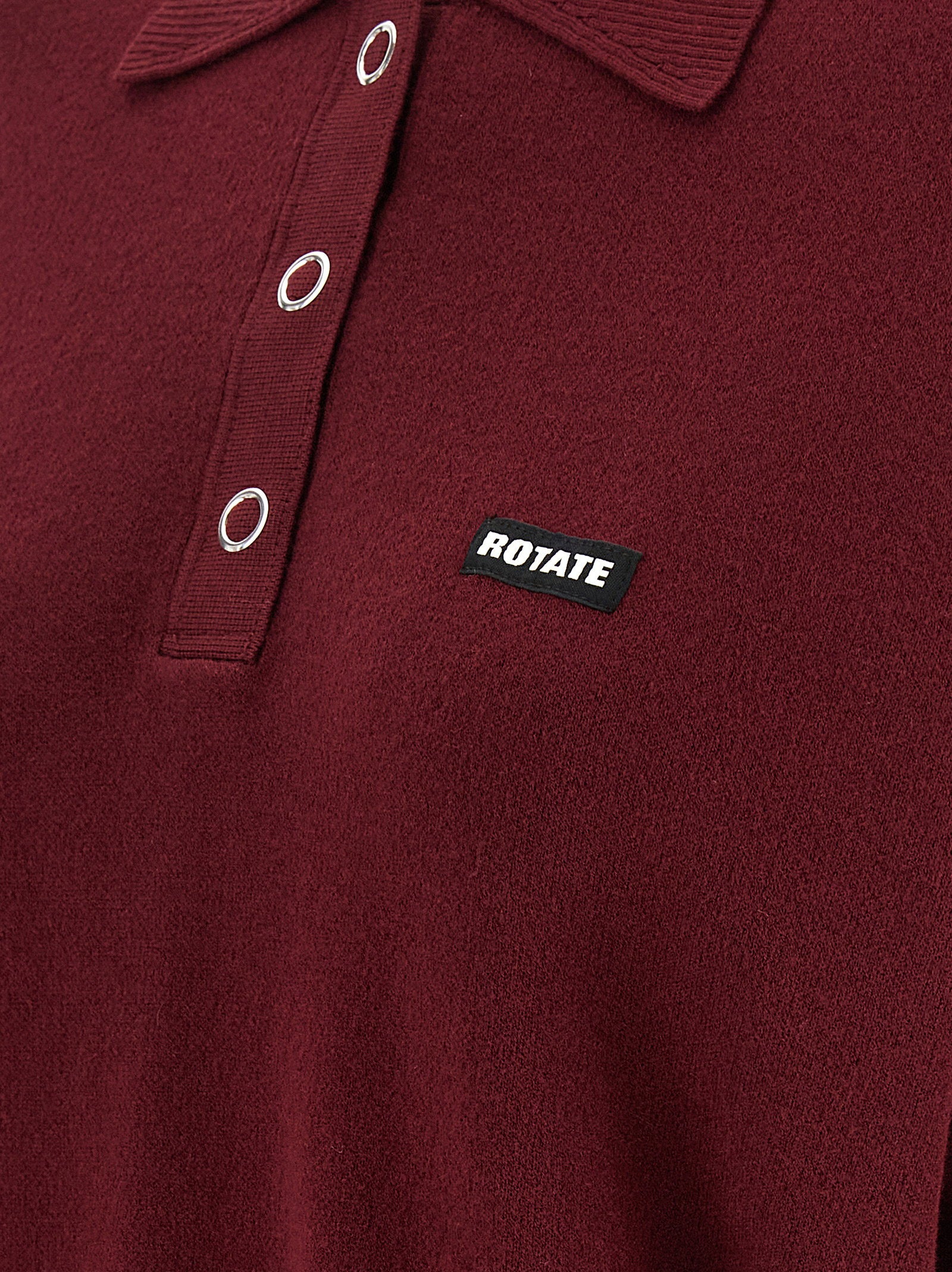 Rotate Birger Christensen Slinky Knit Polo Shirt