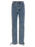 Rotate Birger Christensen Laced Straight Leg Jeans