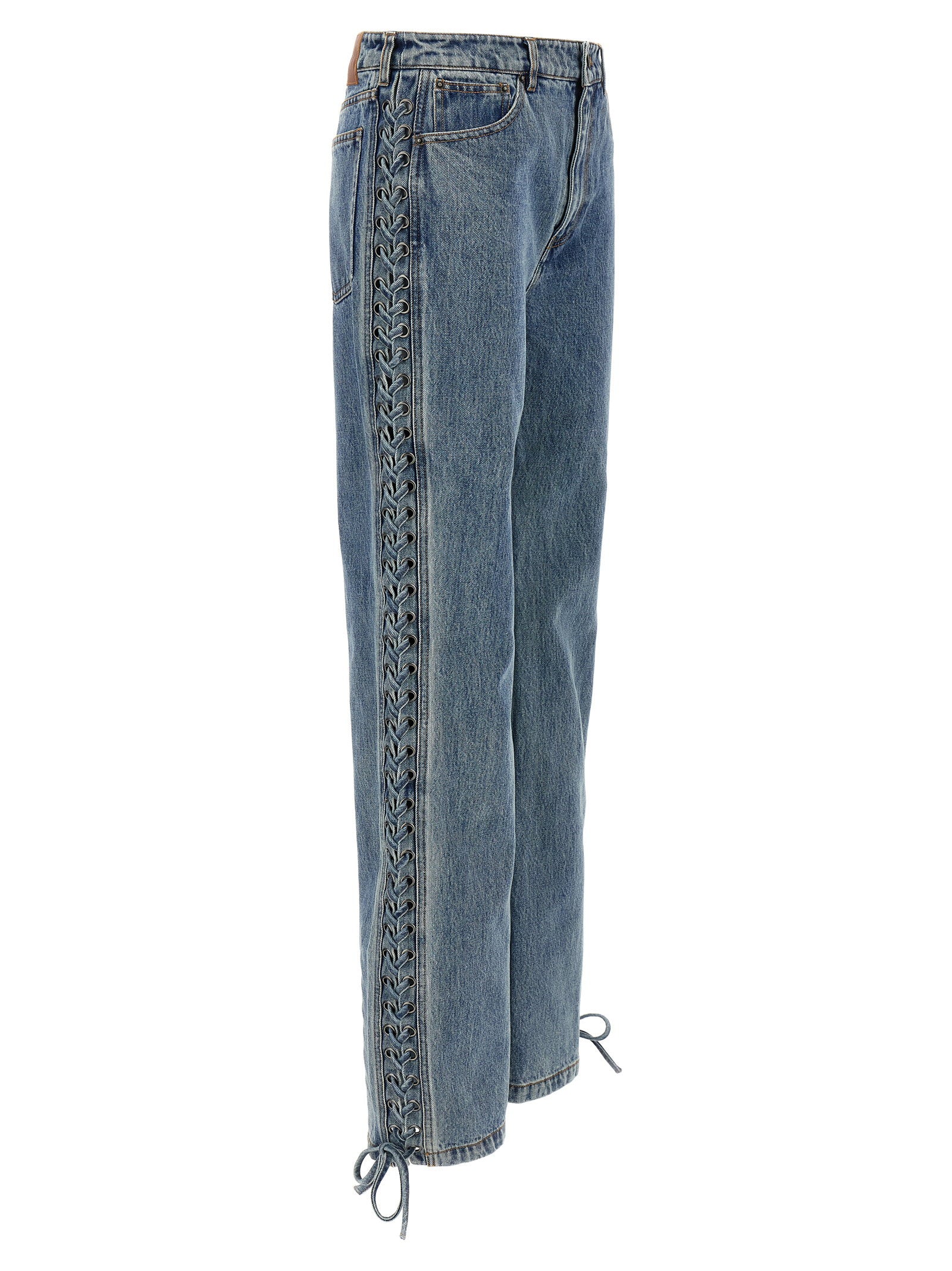 Rotate Birger Christensen Laced Straight Leg Jeans