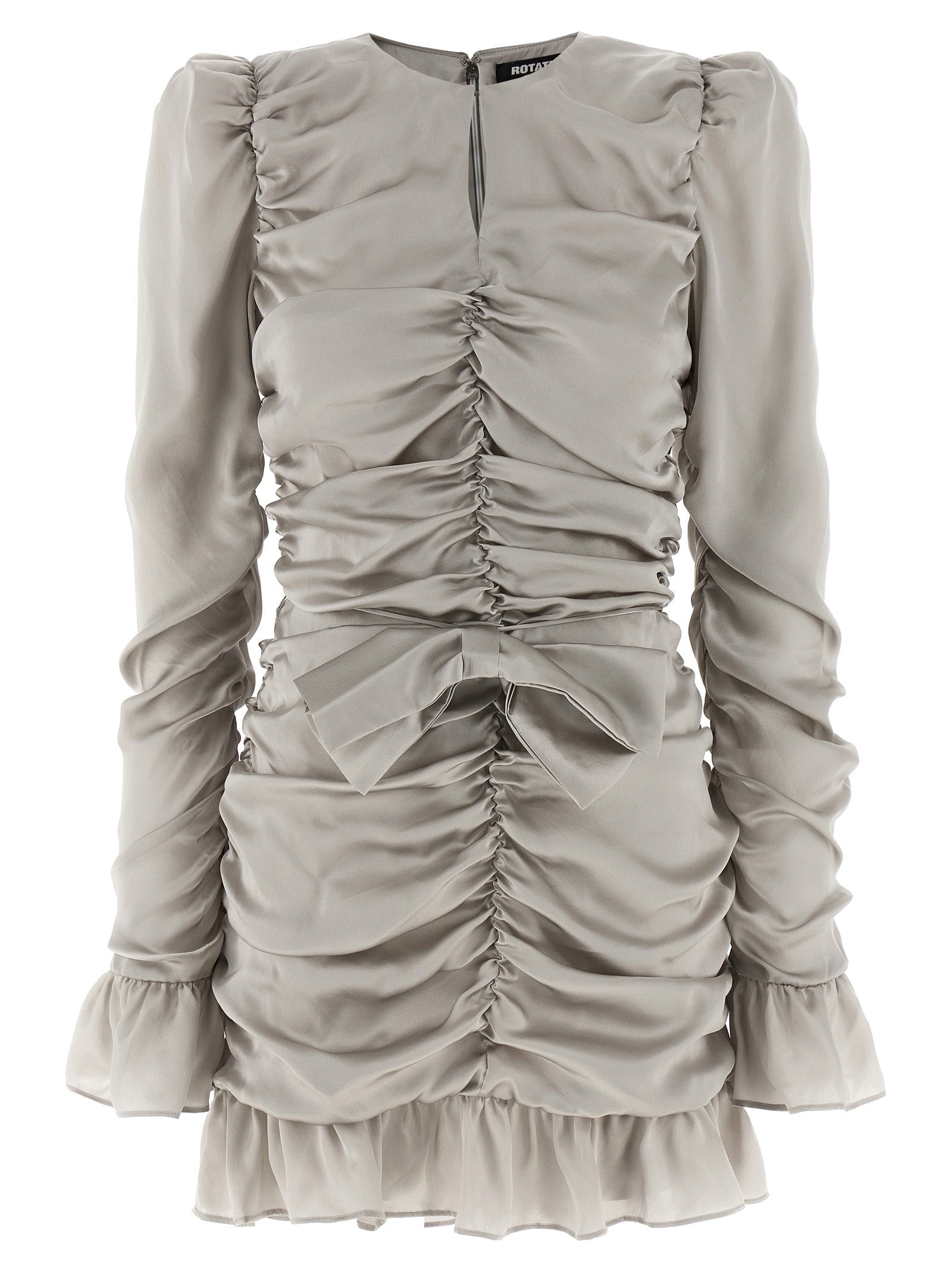 Rotate Birger Christensen Ls Mini Bow Dress
