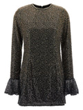 Rotate Birger Christensen Beaded Ls Mini Dress