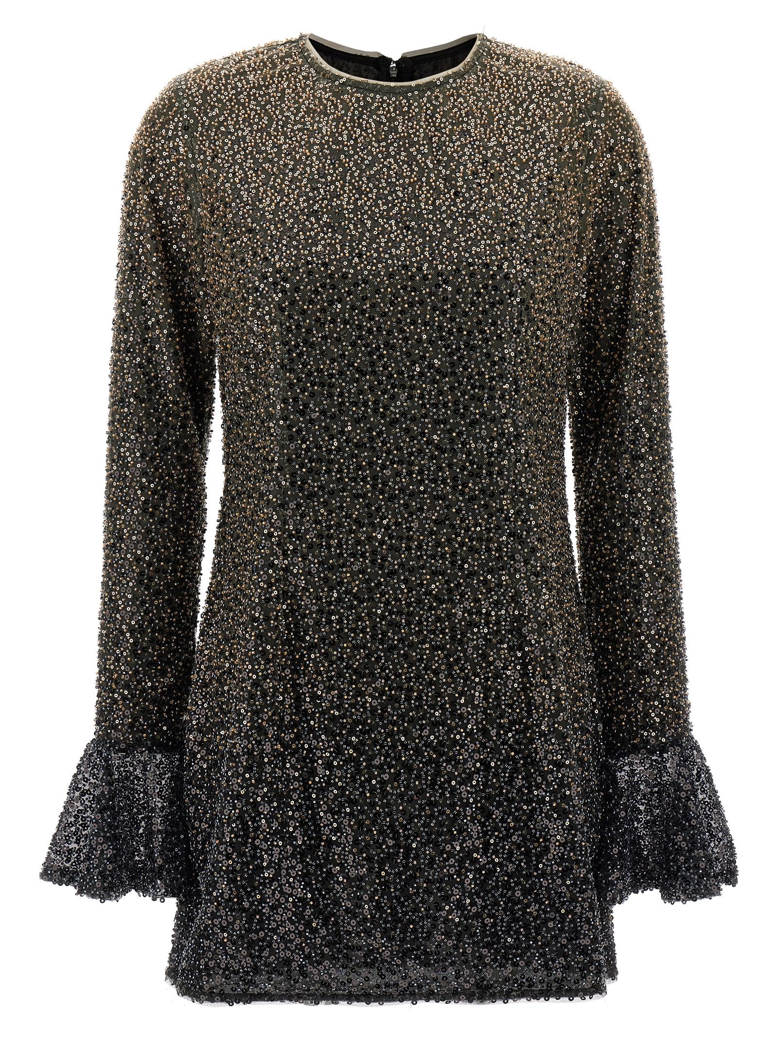 Rotate Birger Christensen Beaded Ls Mini Dress